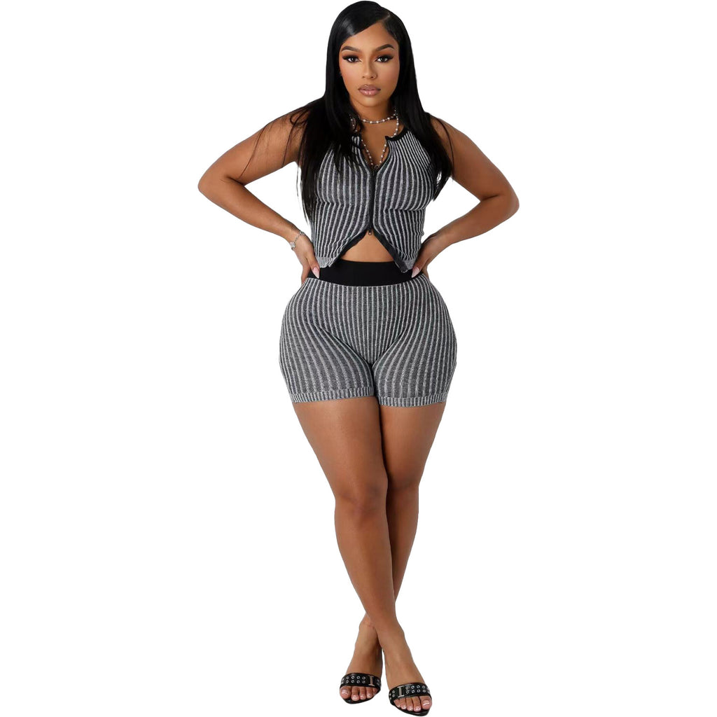 Sleeveless top and shorts set