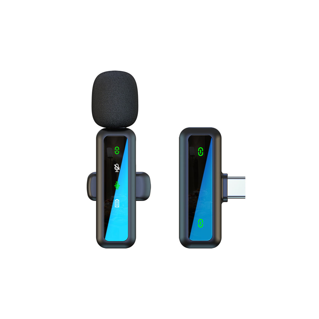 Wireless Lapel Microphone for Outdoor Computer Live Streaming Noise Reduction Universal Small Microphone
