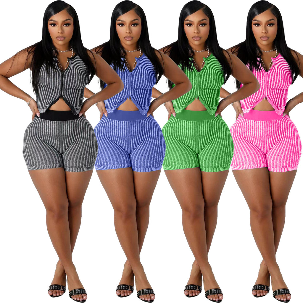 Sleeveless top and shorts set