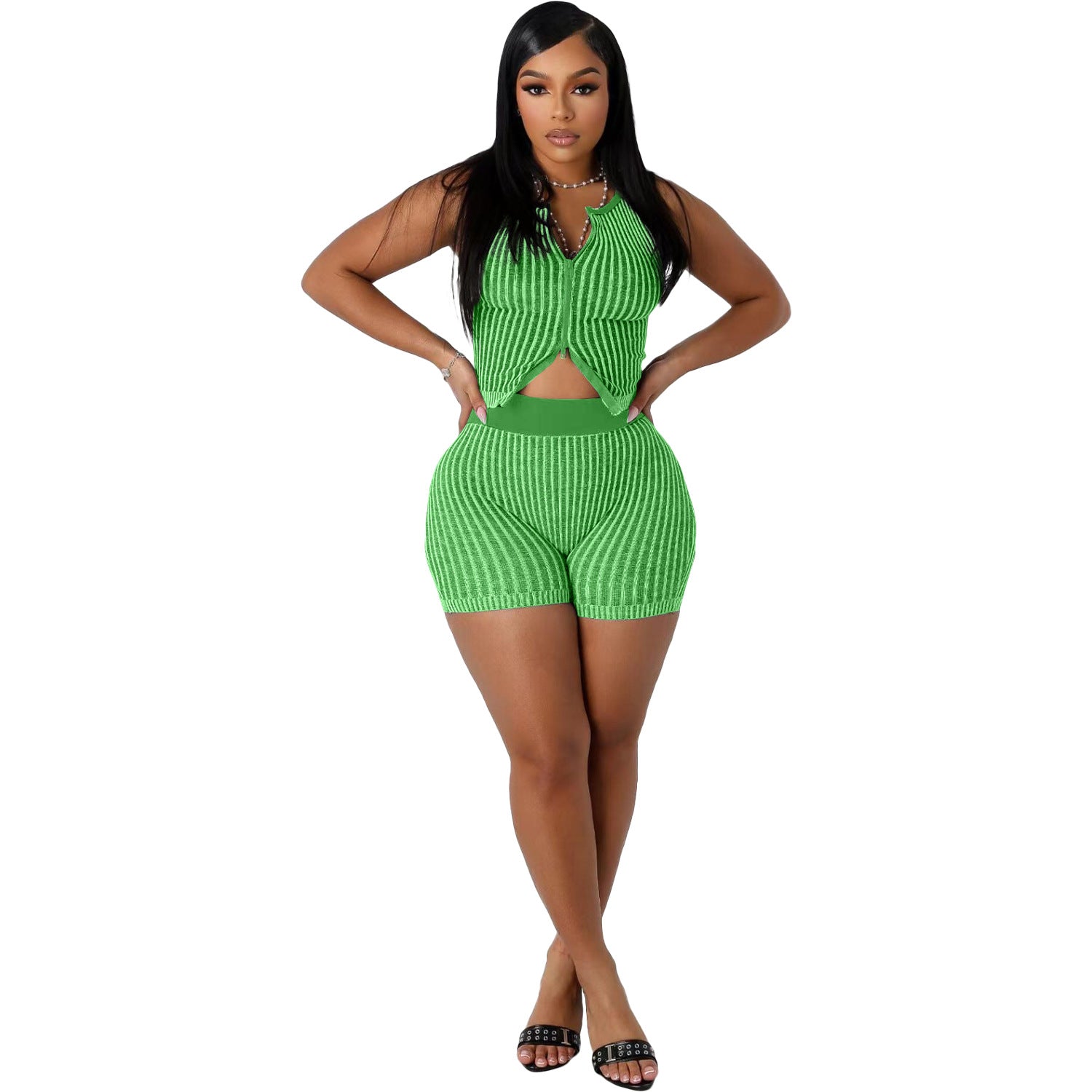 Sleeveless top and shorts set