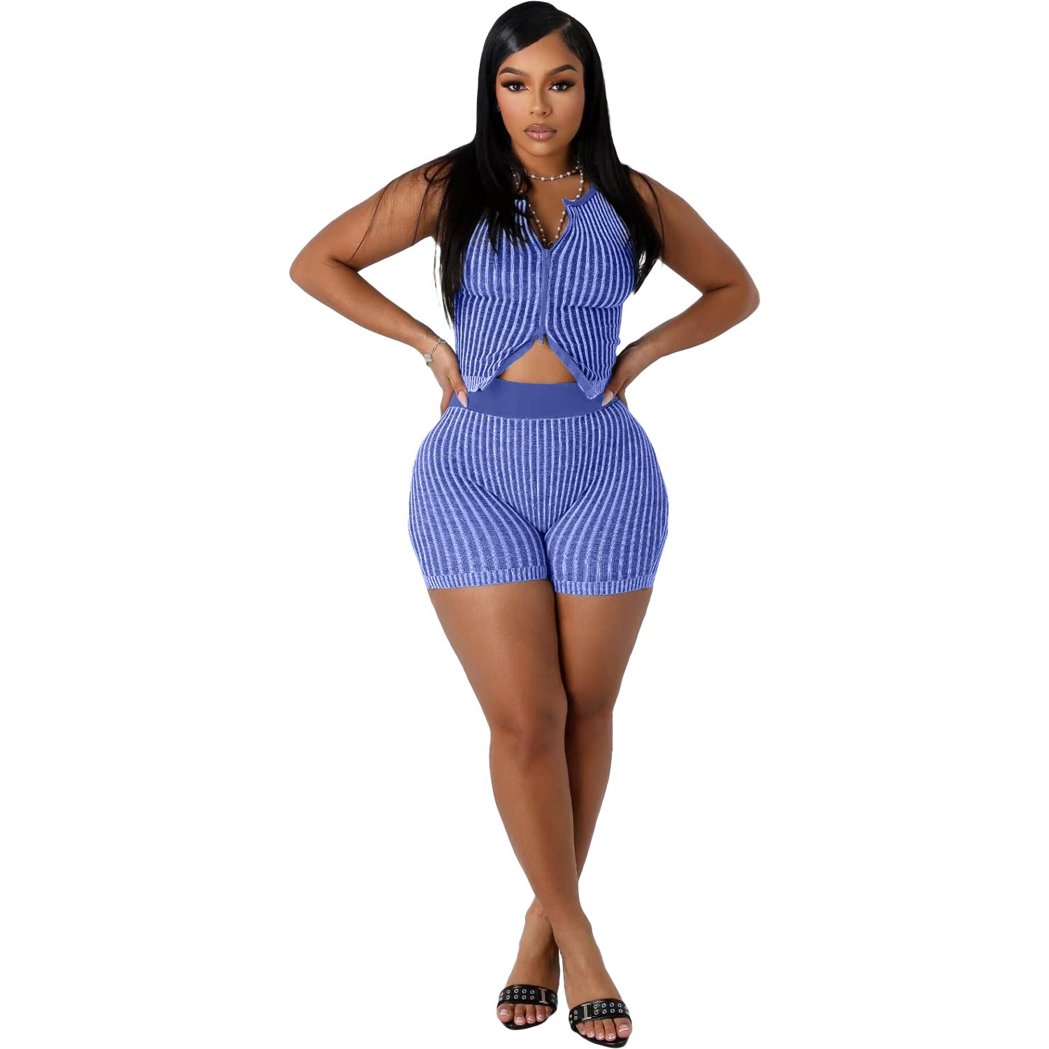 Sleeveless top and shorts set