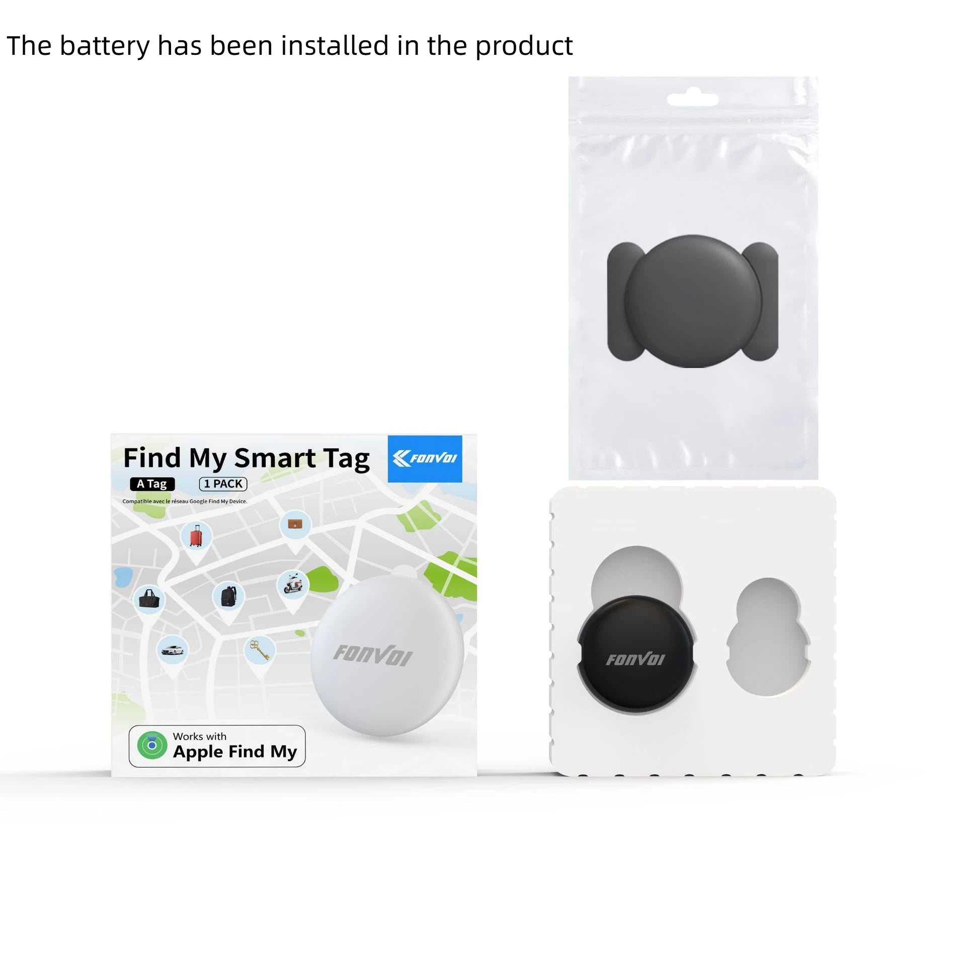 Intelligent AirTag locator suitable for Apple findmy anti loss device bike wallet luggage anti loss locator
