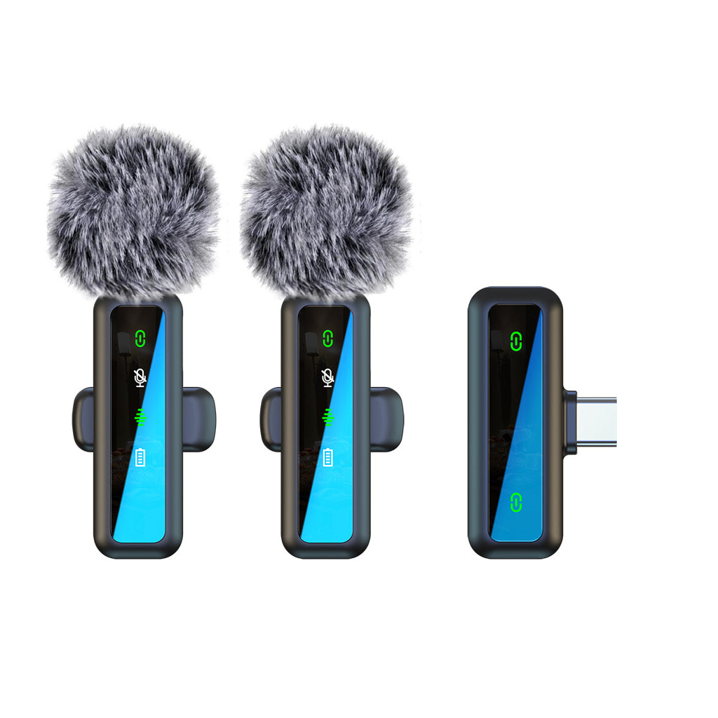 Wireless Lapel Microphone for Outdoor Computer Live Streaming Noise Reduction Universal Small Microphone