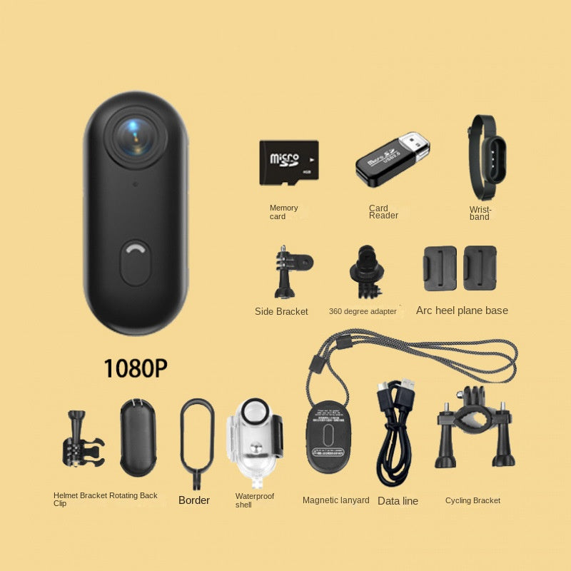 Thumb Bike Camera Magnetic Back Clip Sports Camera Thumb Recorder Pet