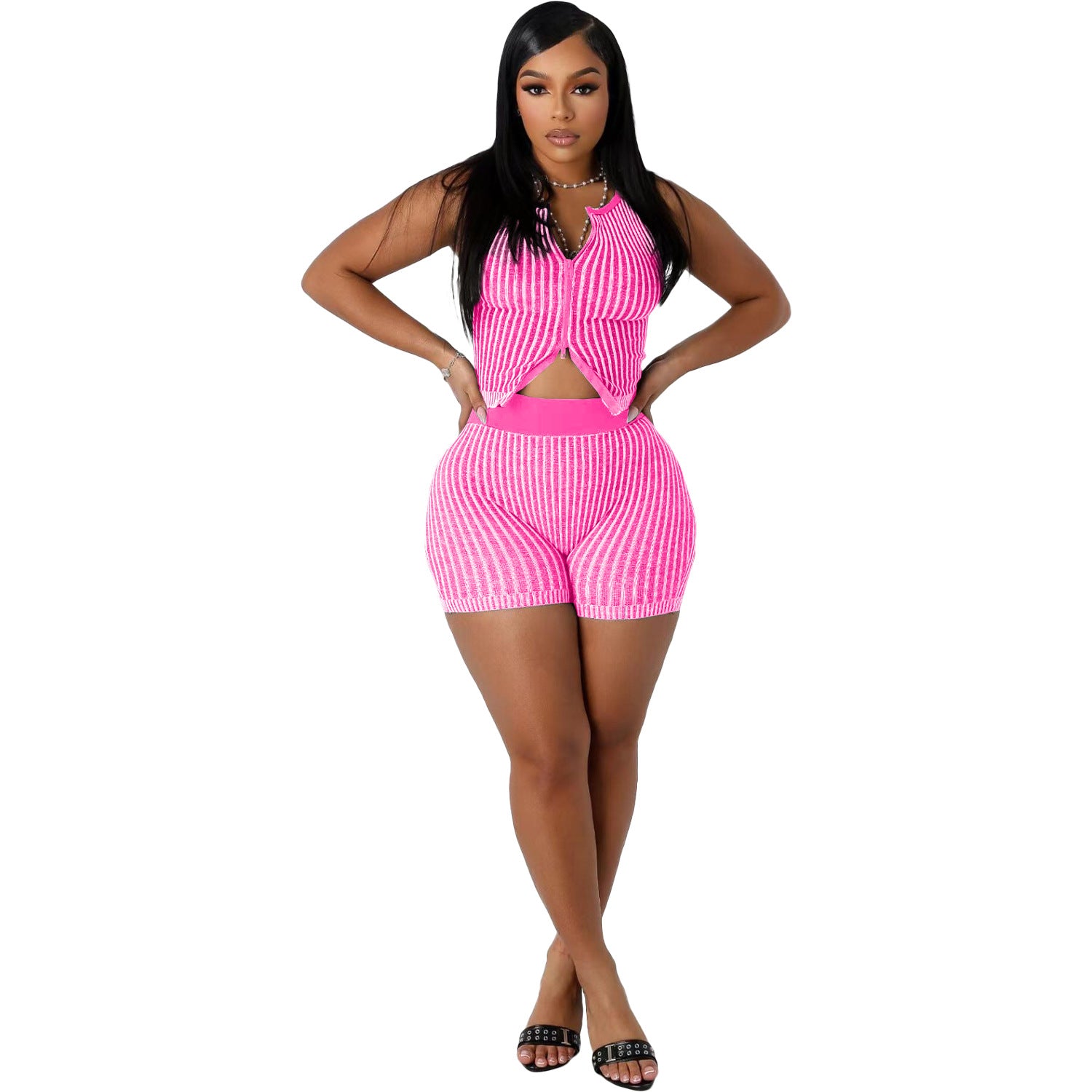 Sleeveless top and shorts set